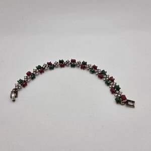 Chic Ruby and Emerald Bracelet